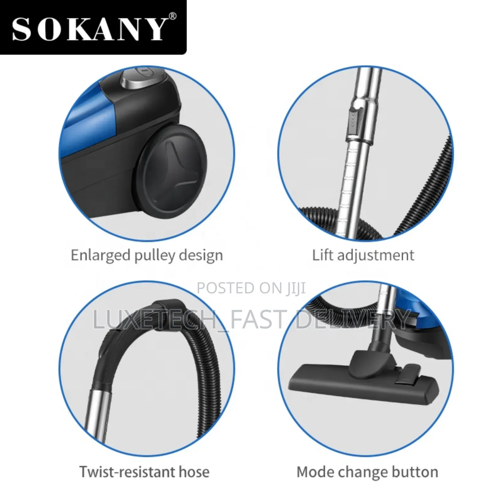 Sokany Sk‐13014 Dry Vacuum Cleaner –Powerful, High Suction