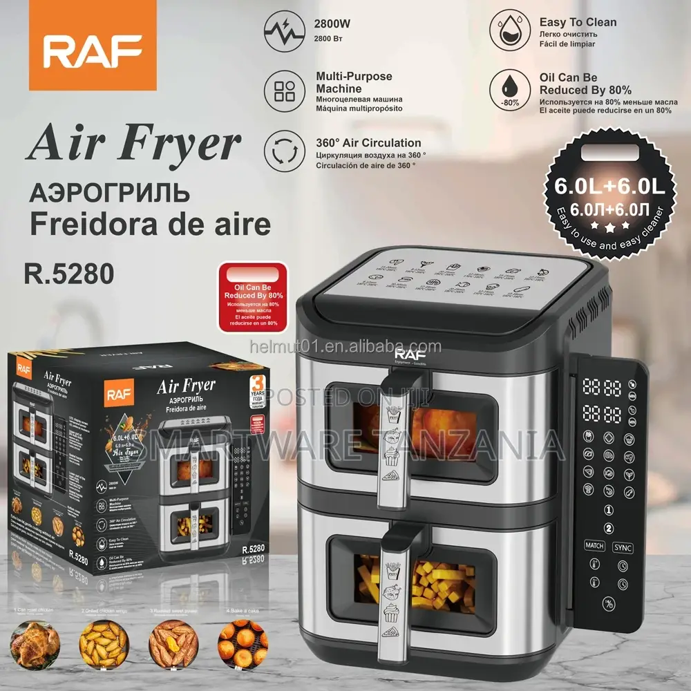 Air Fryer 12l, Air Fryer Oven With Foldable Led Touch Screen