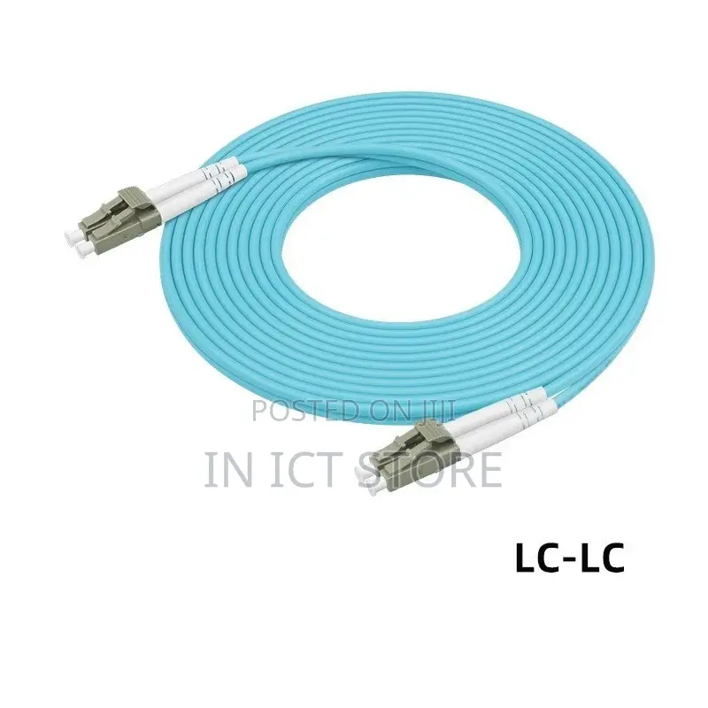 20m Lc-Lc Duplex 50/125 Multimode 10 Gb Fiber Patch Cable Aqua Om3