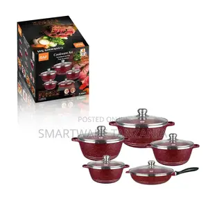 5 Piece Frying Pan and Cooking Pot Set Pans Kitchen Cookware Sets
