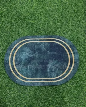 Oval Floor Bath Mat Soft Quick Dry Water Absorbent Mat for Home Office