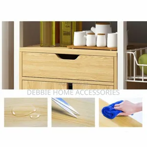 Multi-Layered Kitchen Storage Rack With Door Locker