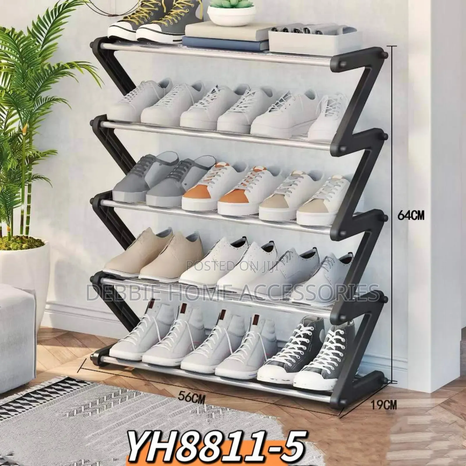 Shoe Rack With Handle of Z-Shape