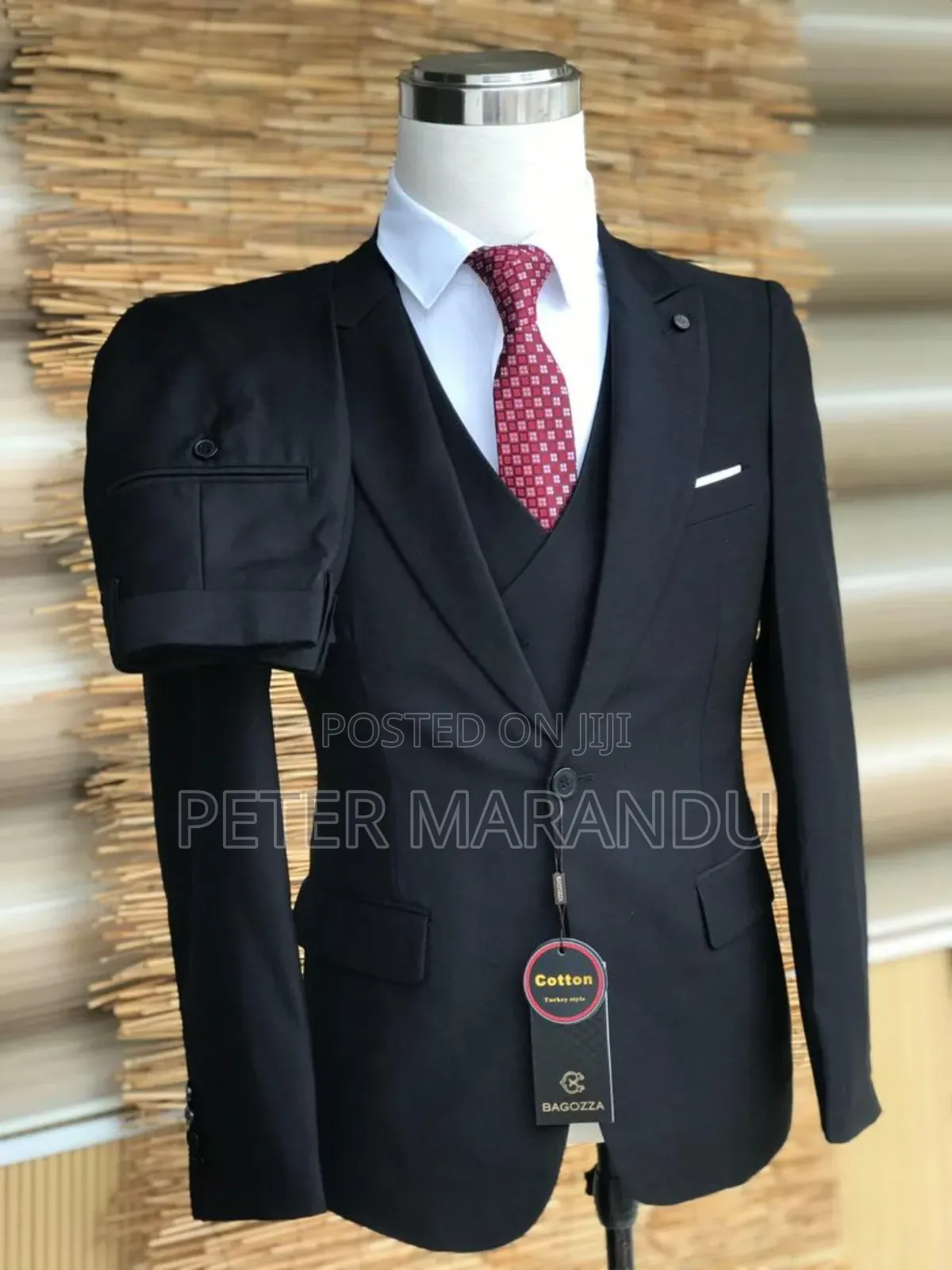 Official Brand Bargoza Men's Suits Black