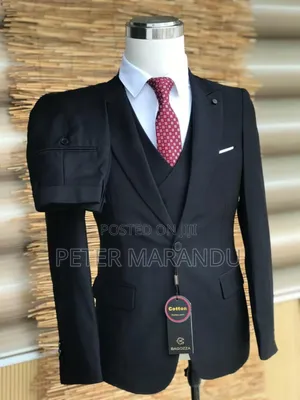 Official Brand Bargoza Men's Suits Black