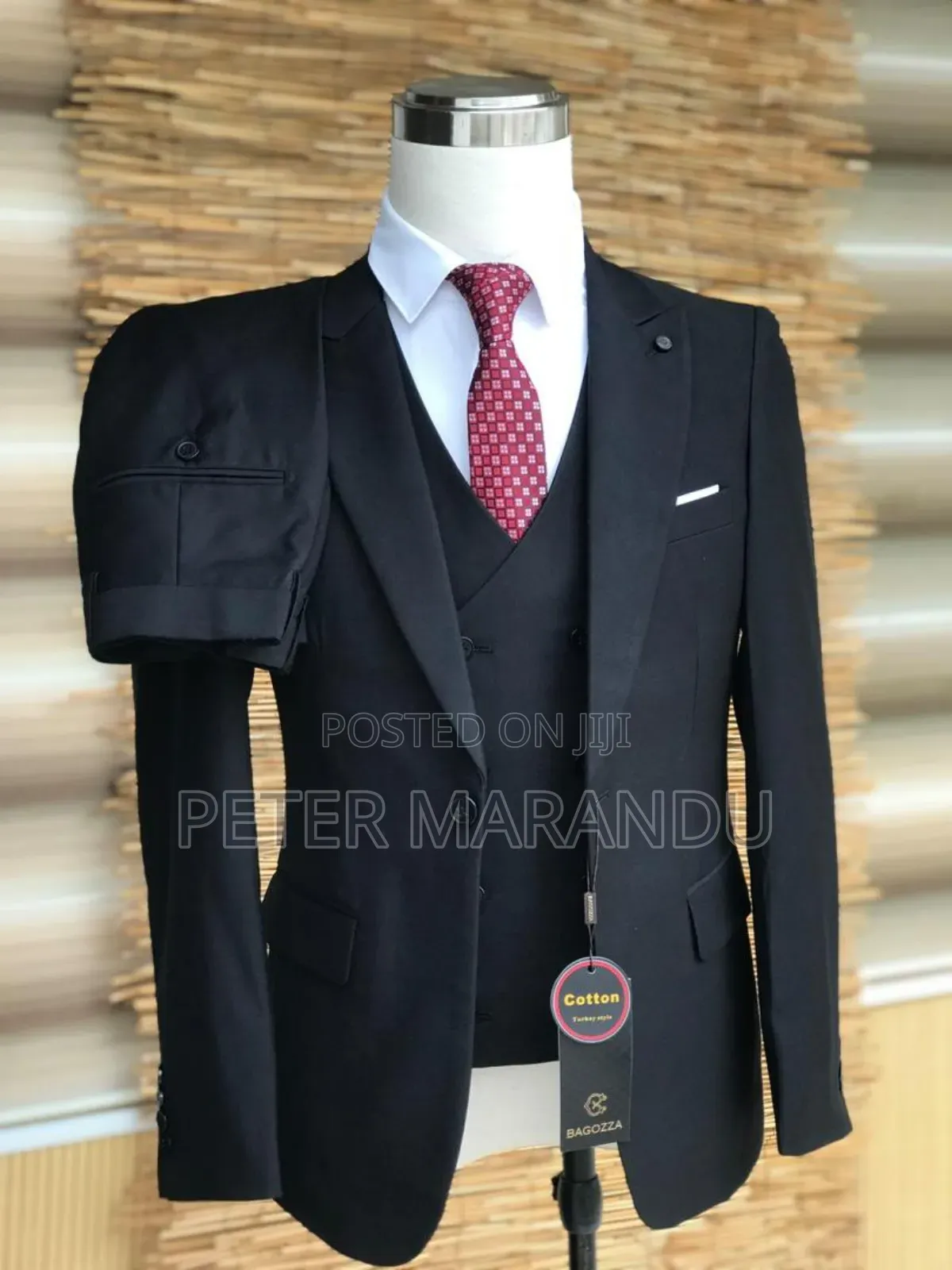 Official Brand Bargoza Men's Suits Black