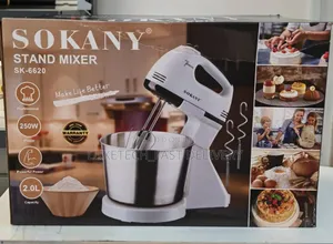 Sokany Sk-6620 Mini Stand Mixer 2 Liters (Hand Mixer With Bowl)
