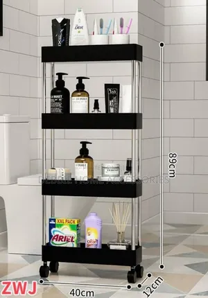 Tier Slim Bathroom Storage Organizer Cart With Wheels