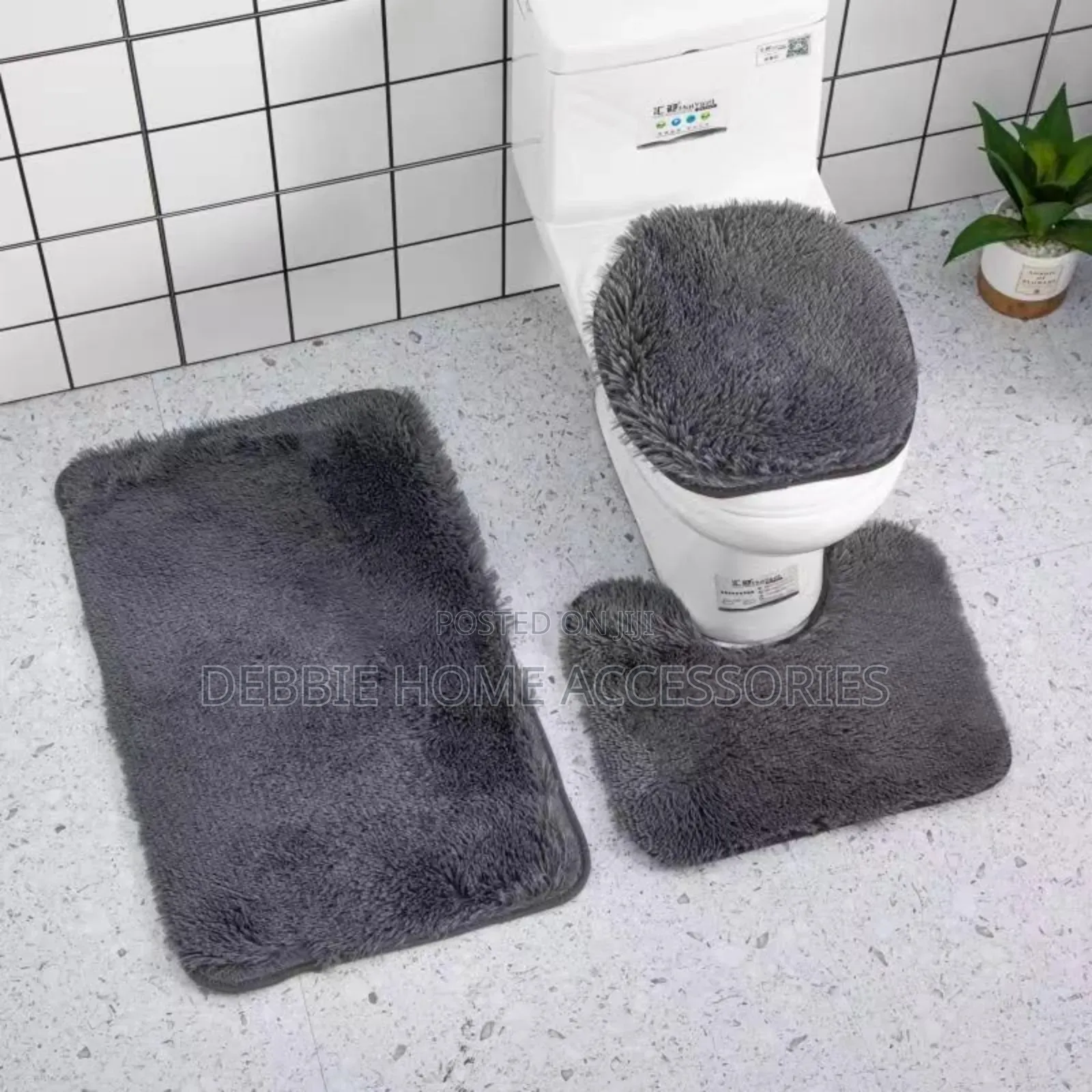 Three-Piece Bathroom Rug Set,