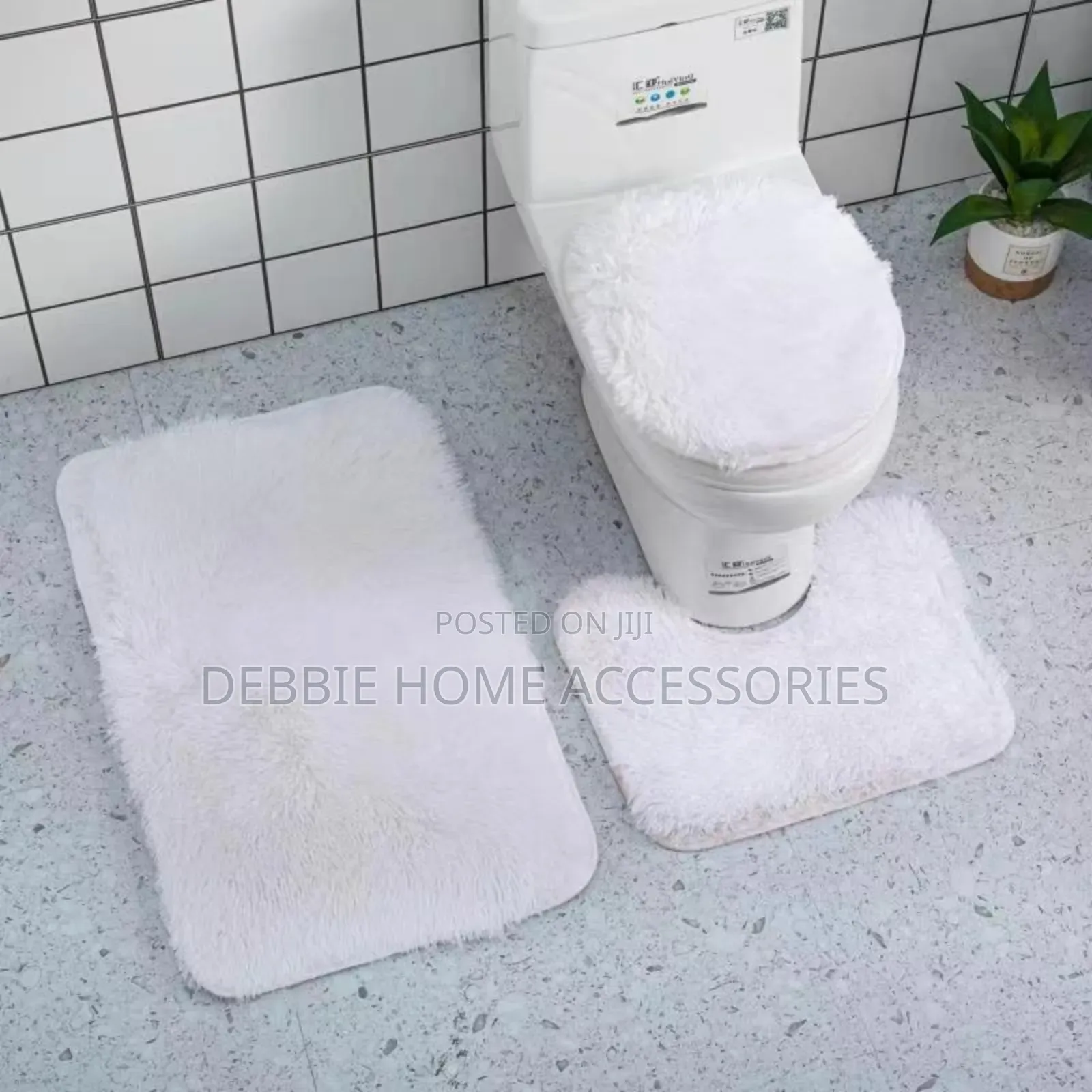 Three-Piece Bathroom Rug Set,