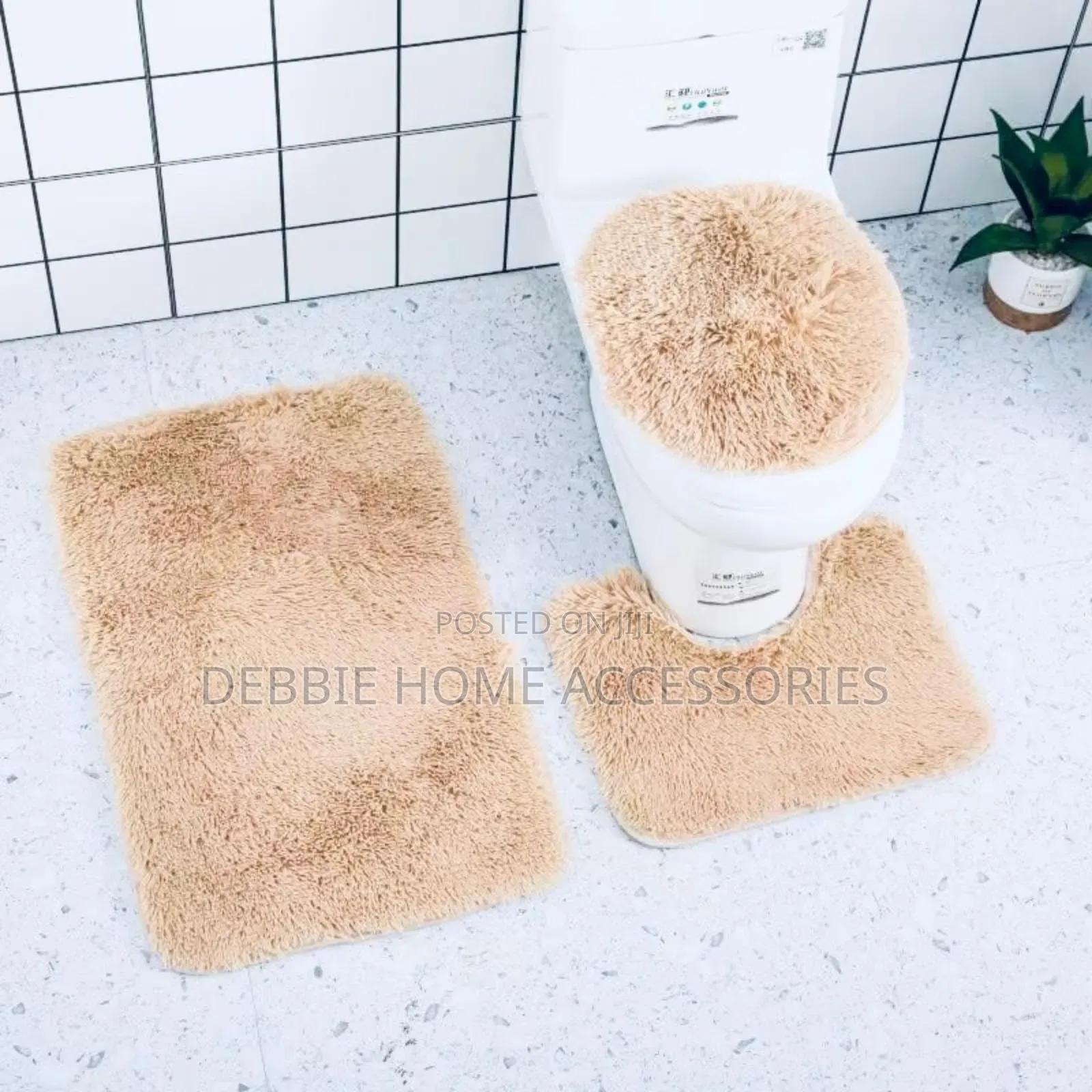 Three-Piece Bathroom Rug Set,