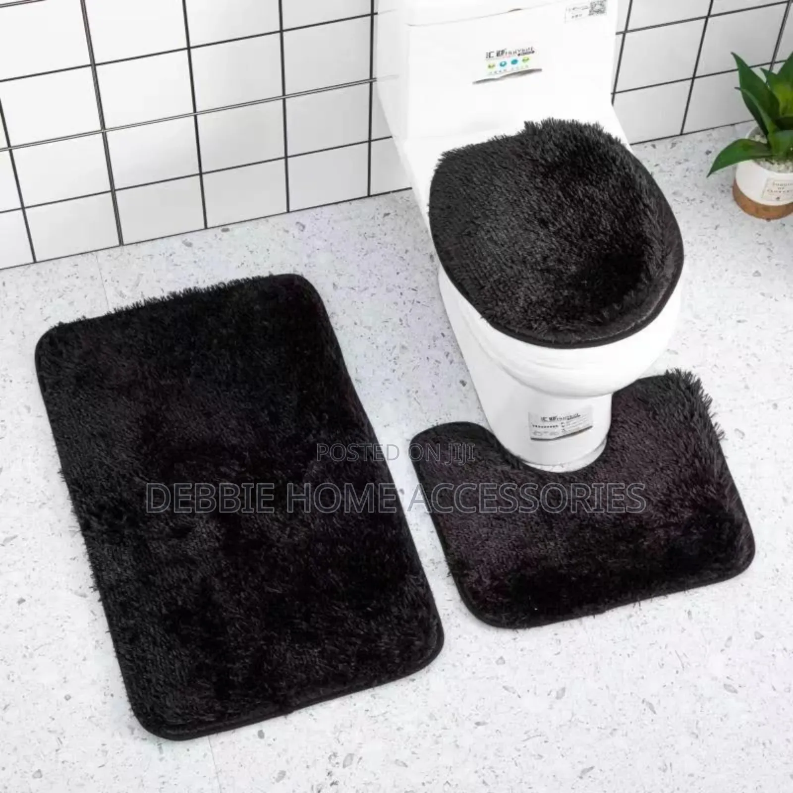 Three-Piece Bathroom Rug Set,