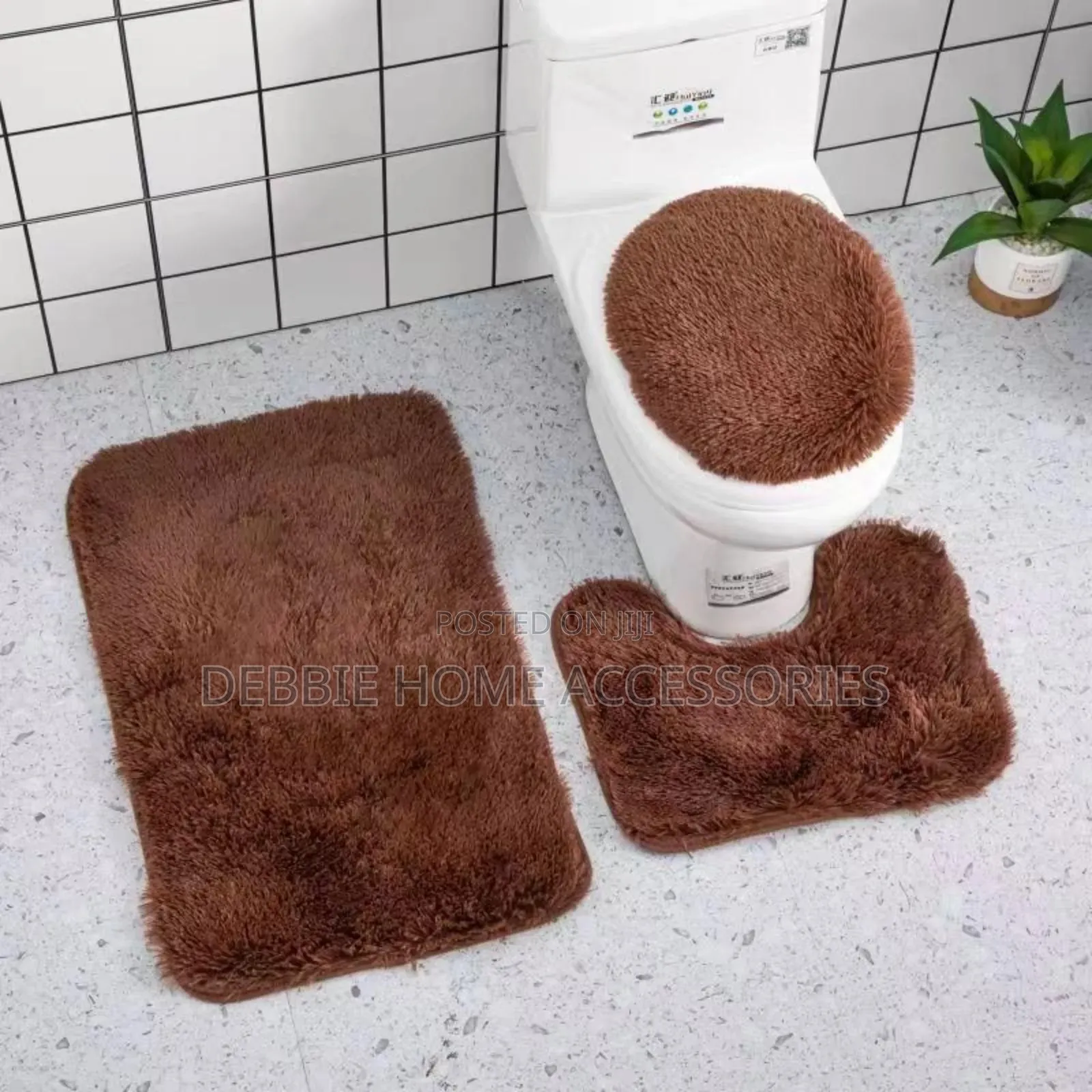 Three-Piece Bathroom Rug Set,