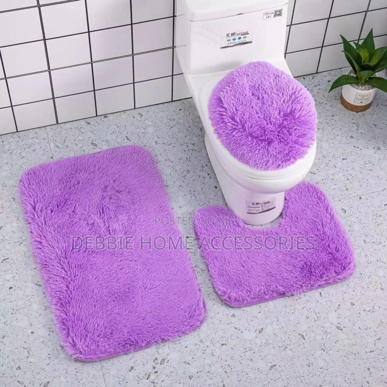 Three-Piece Bathroom Rug Set,