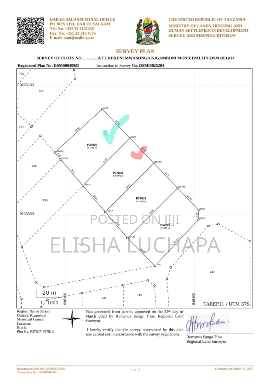 Plot for Sale at Dar Es Salaam Zoo