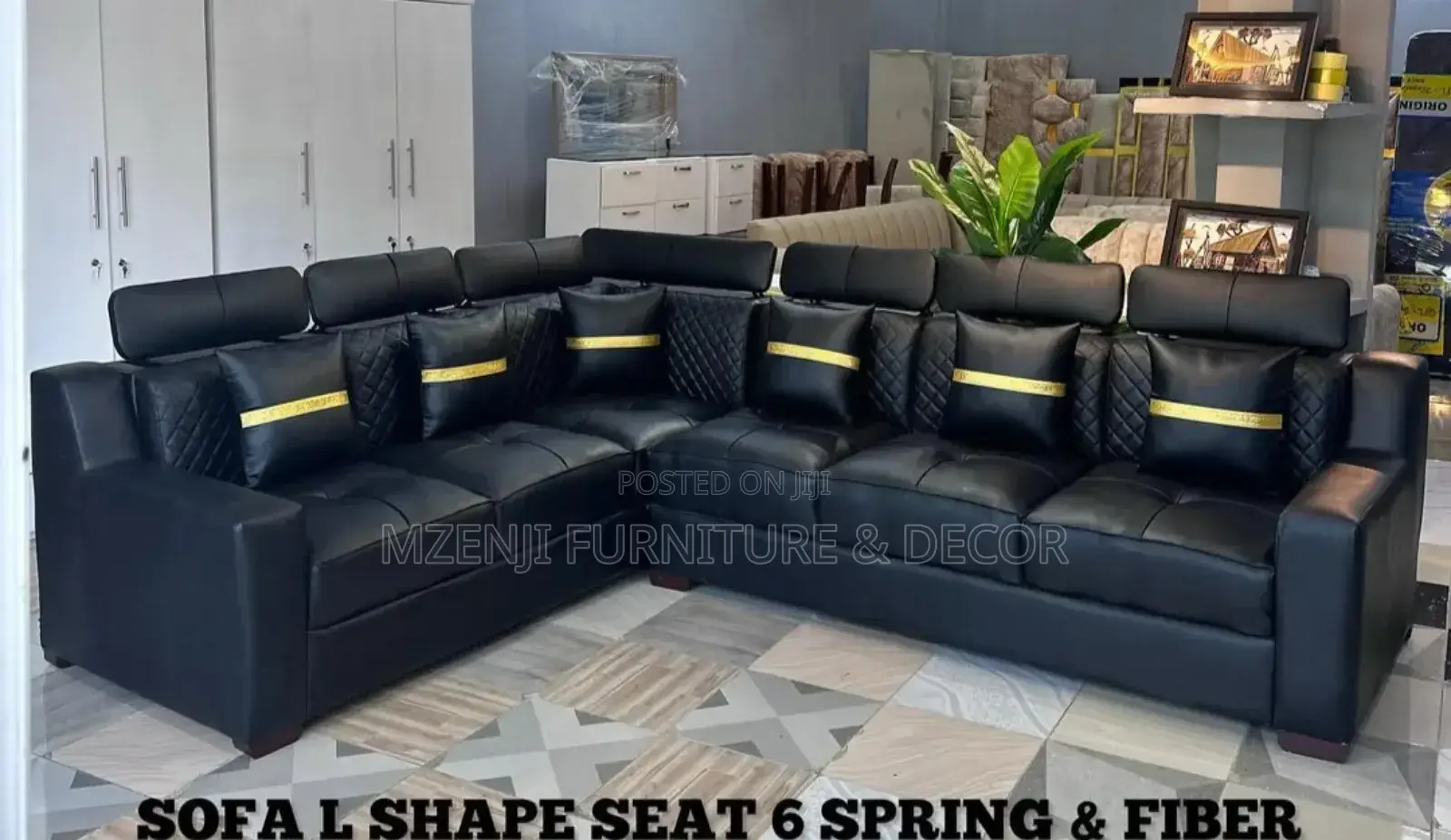 L Shaped Sofa Reza Material