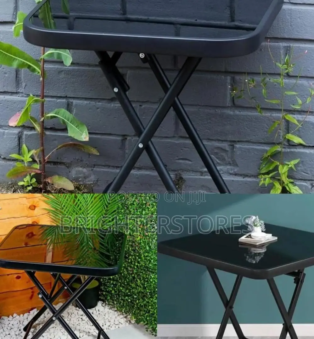 Folding Table Square With Top Glass