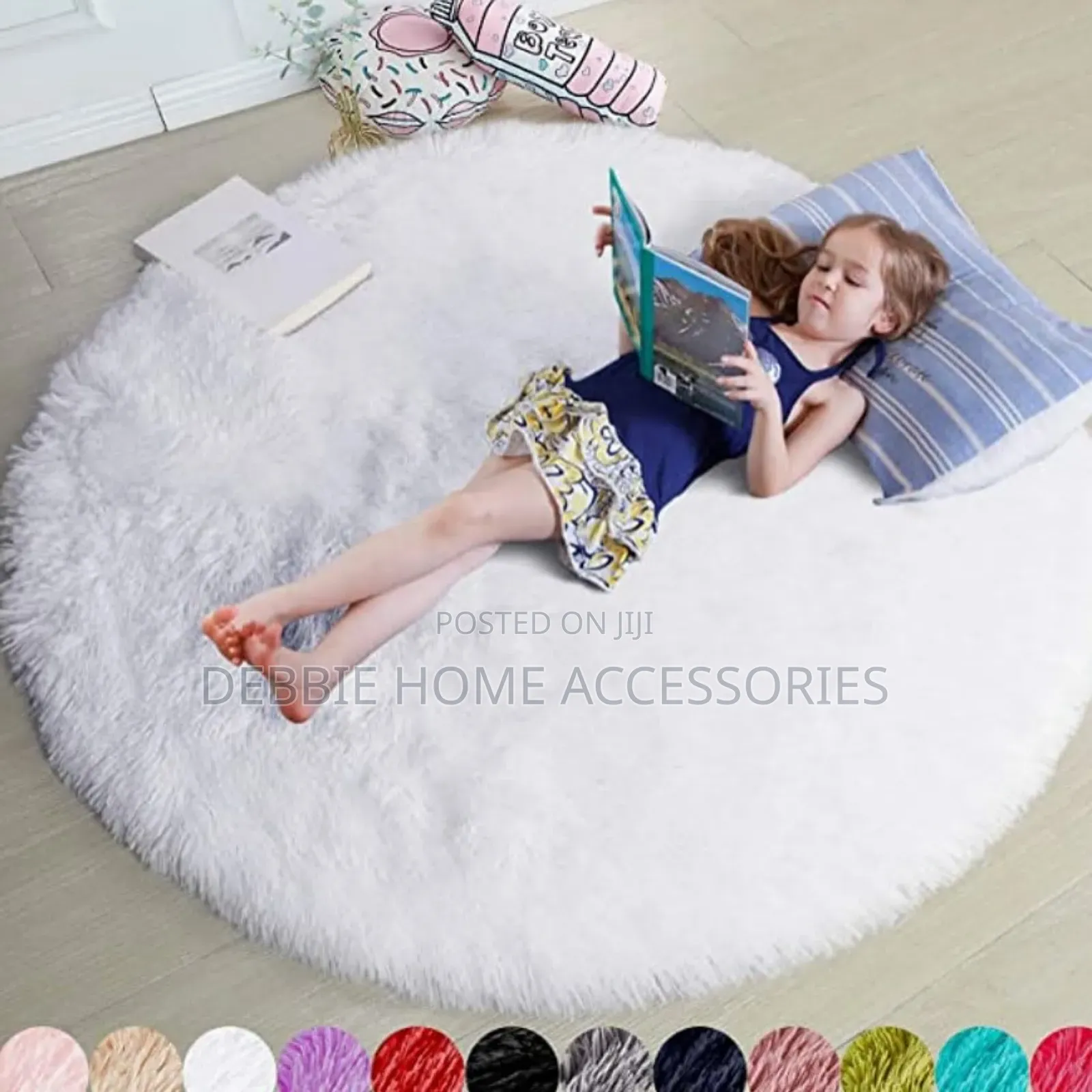 Round Fluffy Rugs in Large Size