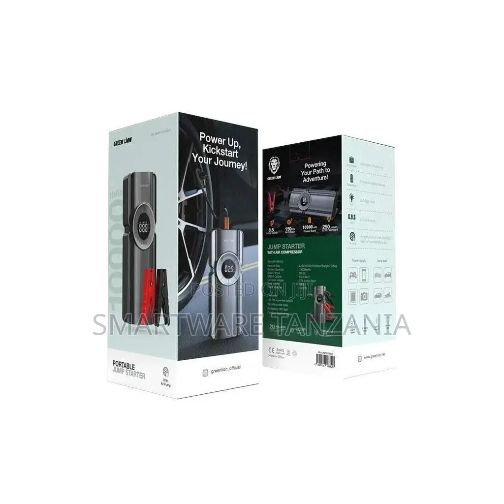 Green Lion Portable Jump Starter - Black