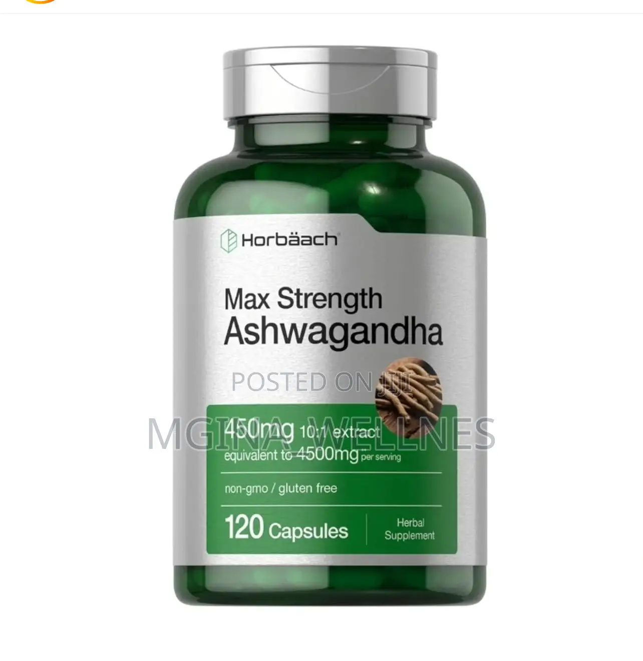 Horbäach Ashwagandha Supplement | Max Strength | 120 Capsules