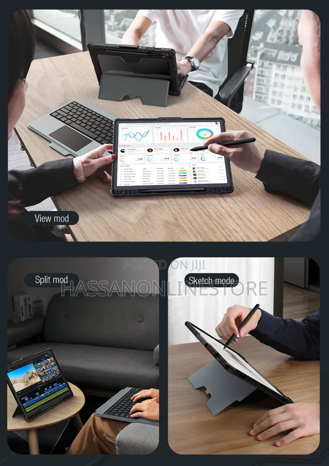 Nillkin Combo Backlit Keyboard Case for Galaxy Tab S8+/9+/9fe/10+