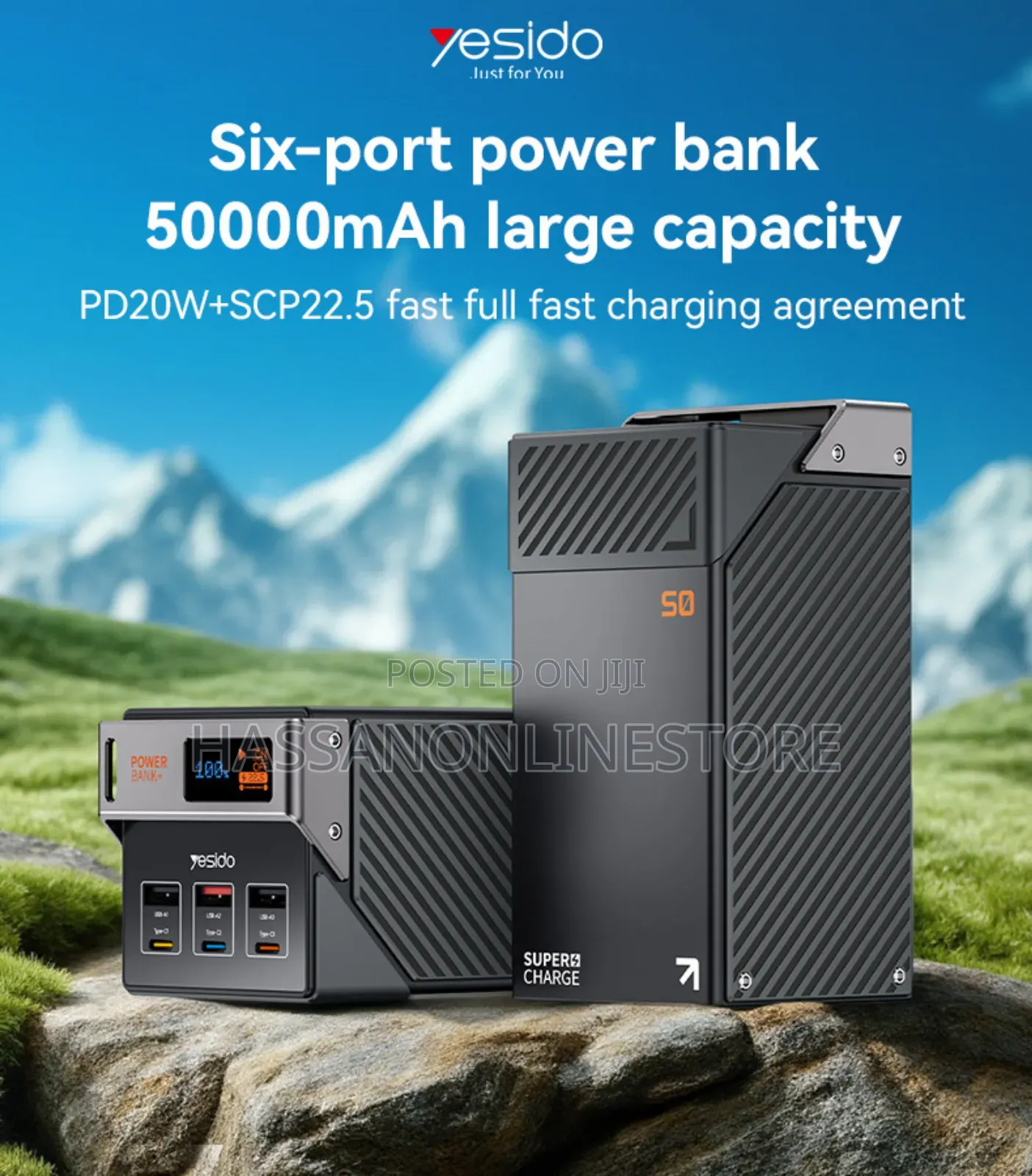 Yesido Yp63 50000mah Six-Port Power Bank