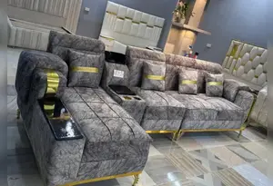 L Shaped Sofa Seat 5 Gold Sticker and System Charge