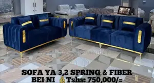 Luxury Sofa Rangi Ya Blue Ni 3:2