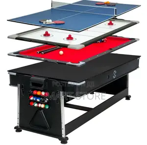 New 4-in-1- 7ft Games Pool Air Hockey Table