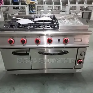 HGR-998 - Commercial 4-Burner Gas Range With Griddle and Oven