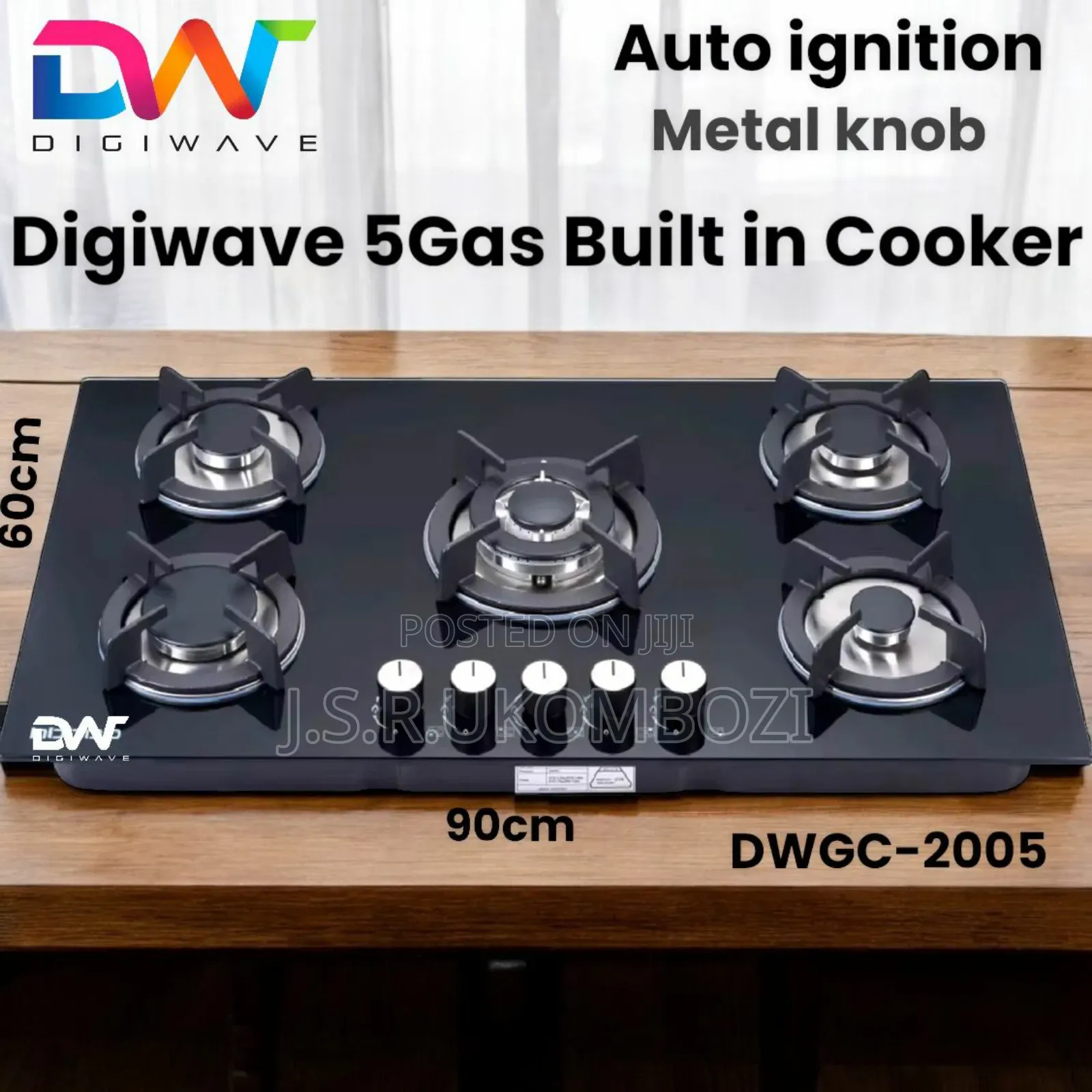 *Digiwave 5gas Built in Hob Cooker