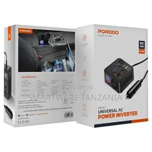 Porodo Universal Ac Power Inverter - Black