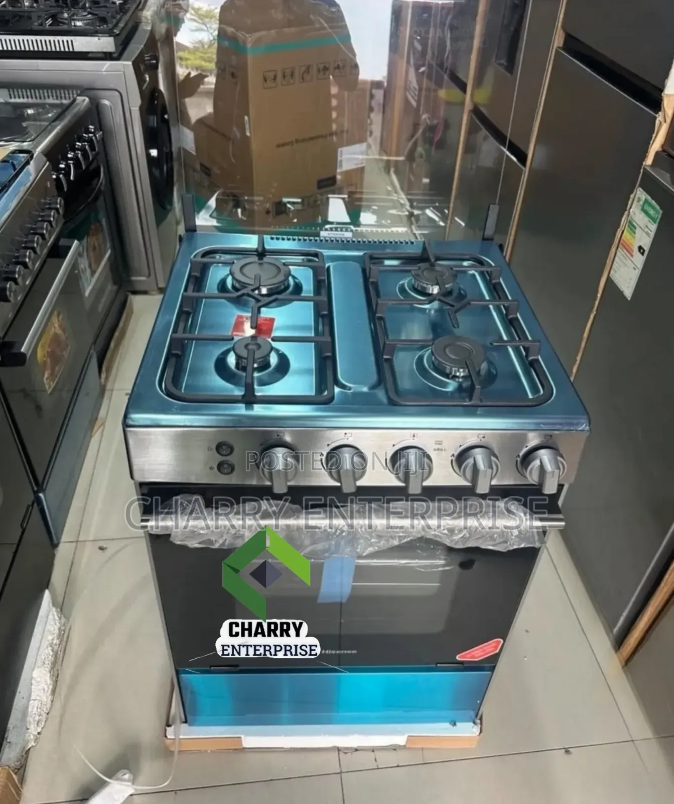 4 Plates Hisense Full Gas Cooker 60cm* 60cm With Gas Oven