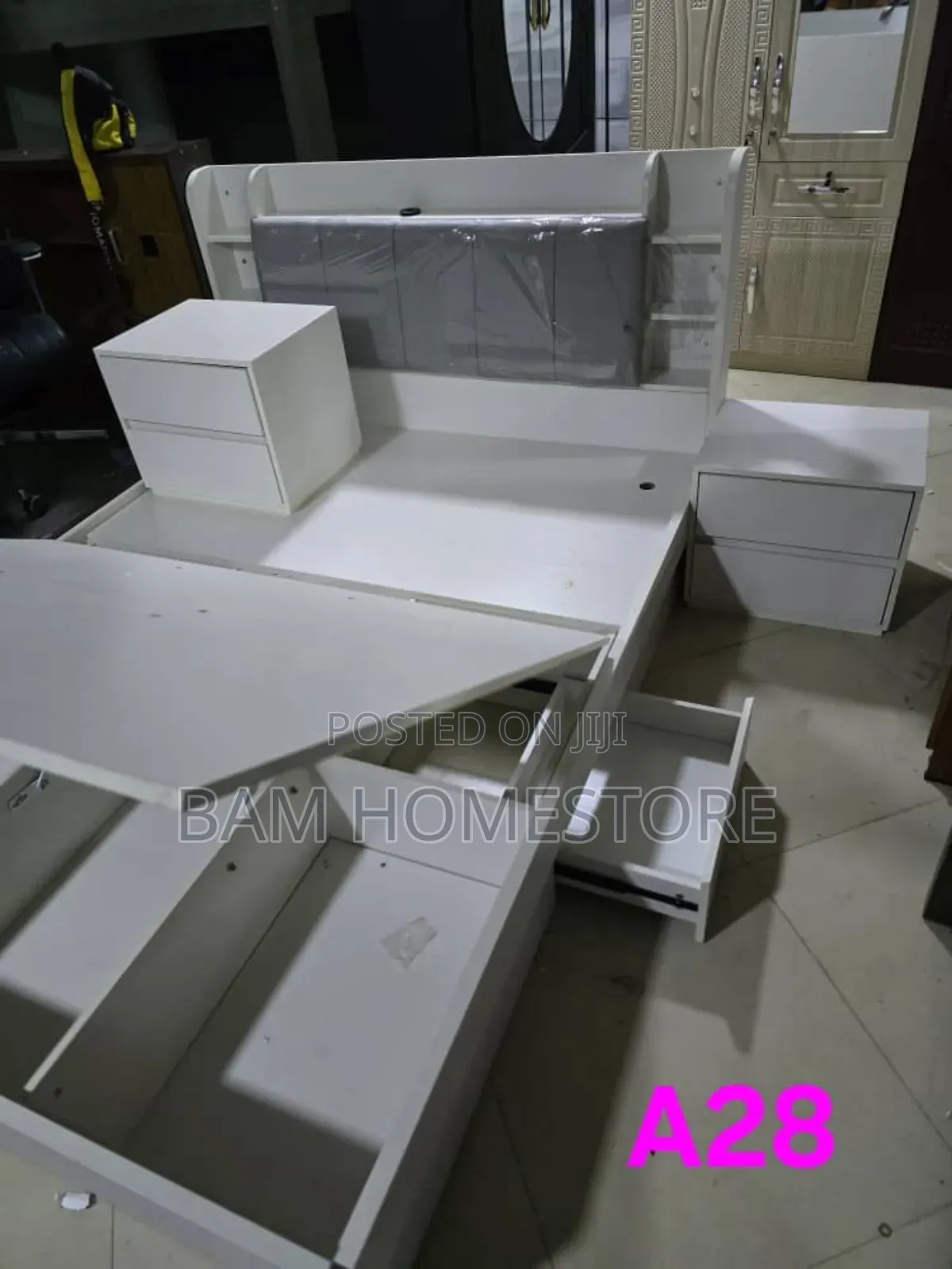 Modern Bed With Side Table (5*6 and 6*6)