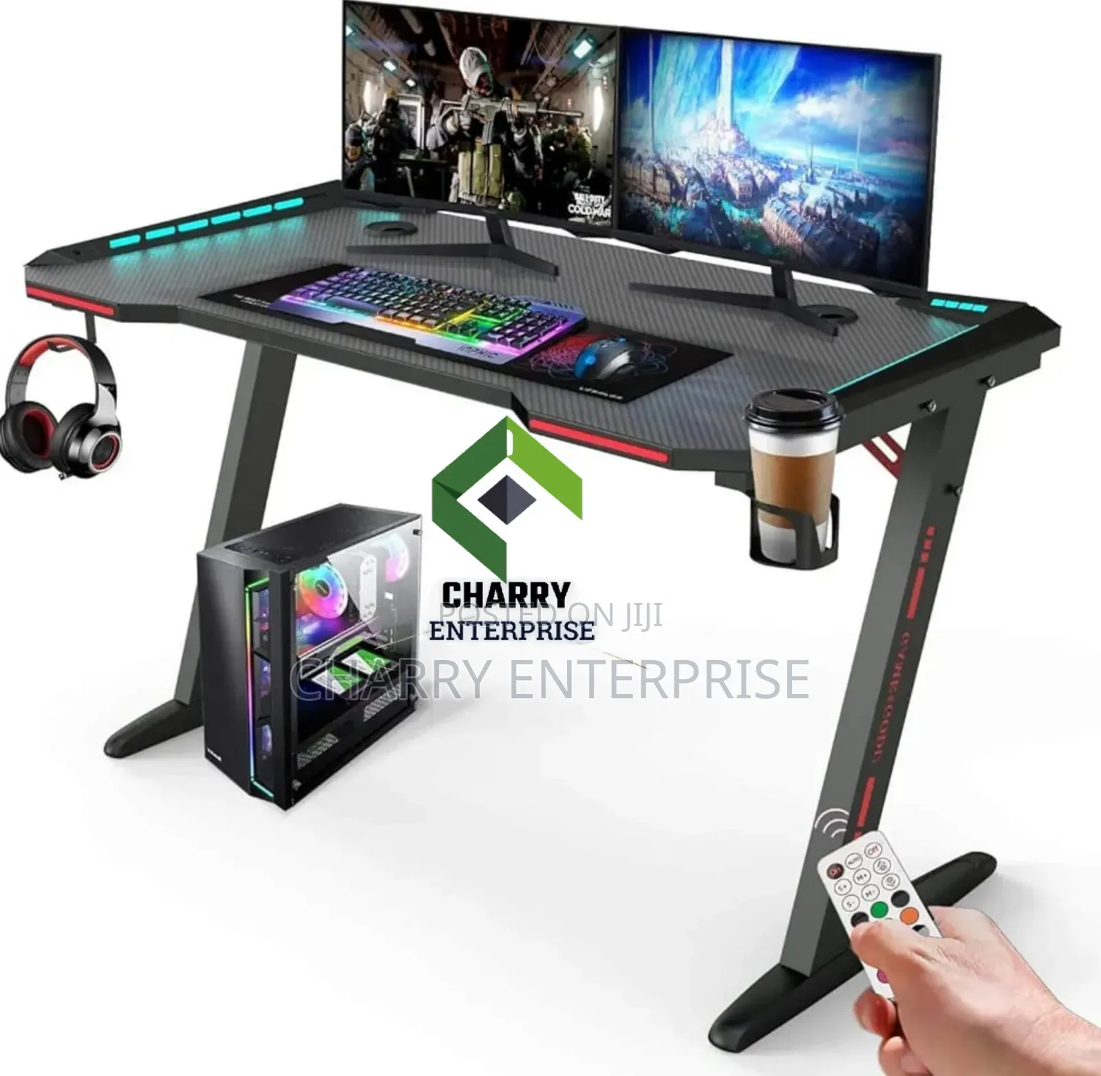 *g/Lion Gaming Desk  •Rgb Light •Carbon Material
