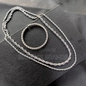 Double Chain Silver Color Full Set