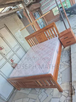 Kitanda 5x6 Mbao Bede Side 1 Godoro Inch 10 Luxury