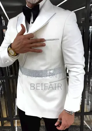 White Suit With Silver Belt