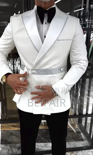 White Suit With Silver Belt