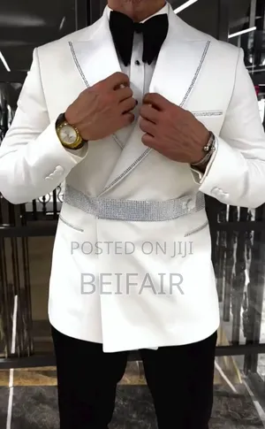 White Suit With Silver Belt