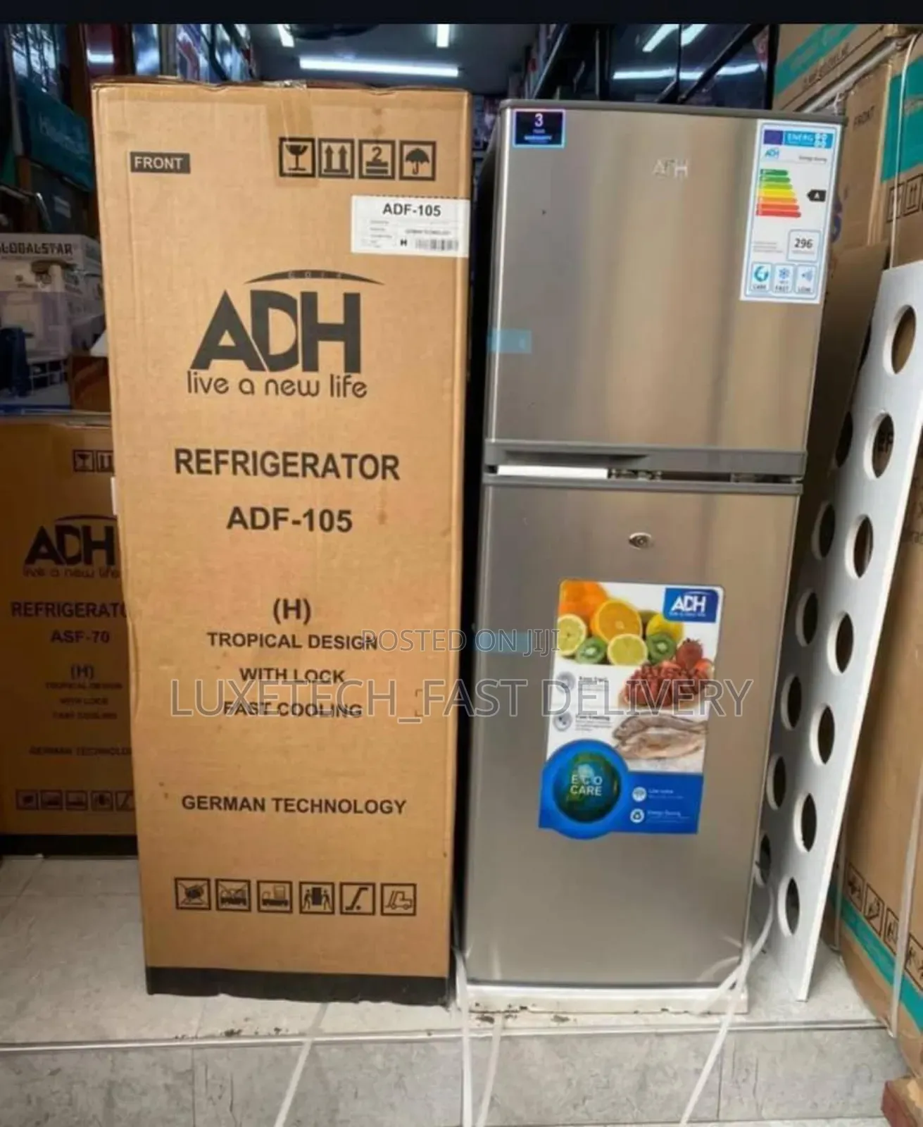 Adh Refrigerator 170 Liters Double Door Fast Cooling and Freezing