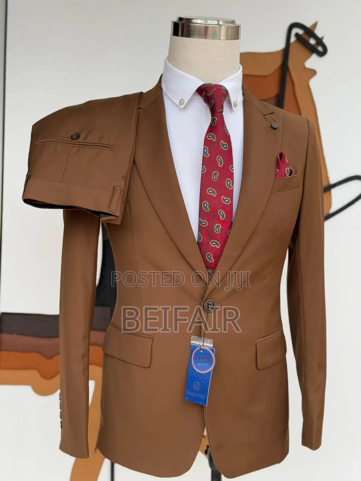 3 Pieces Brown Suit