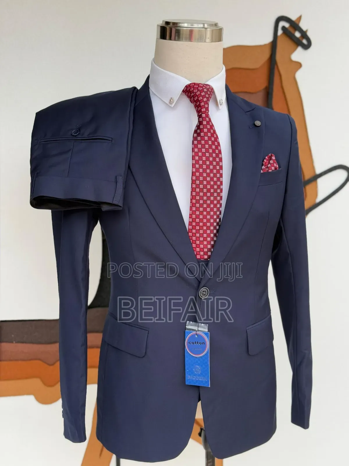 Dark Blue Single Button Suit