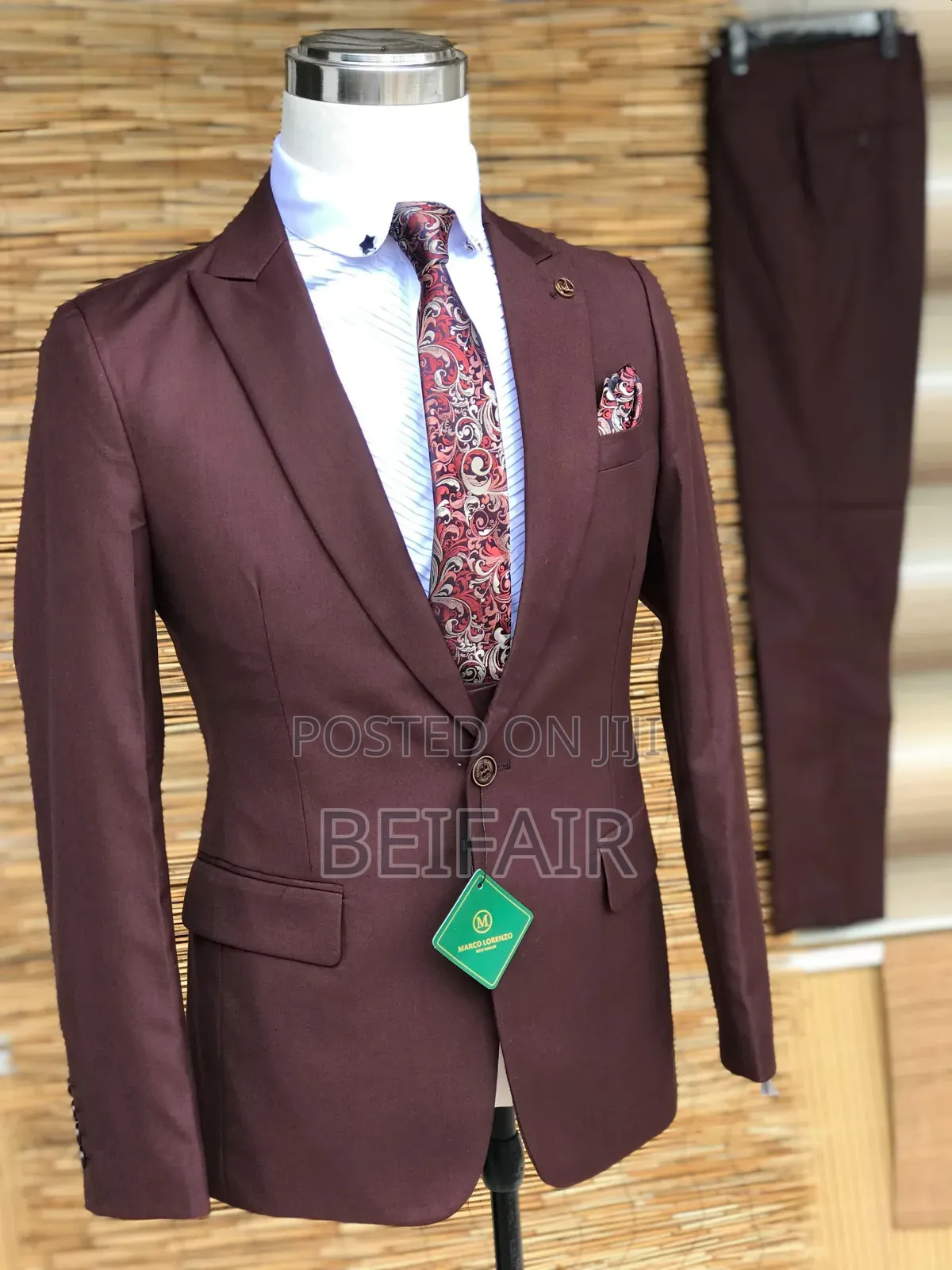 Dark Maroon Men's Suits