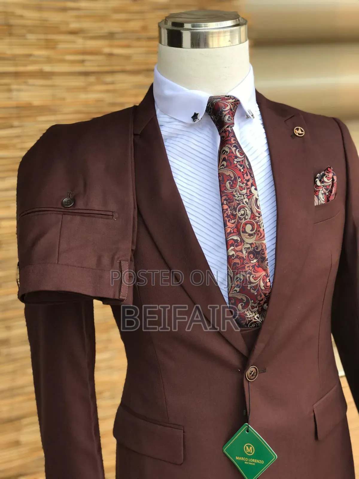 Dark Maroon Men's Suits