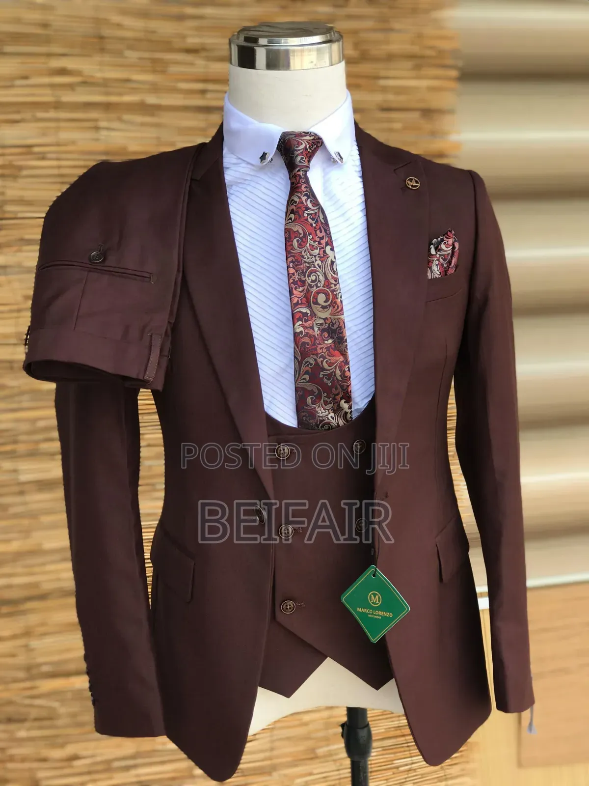 Dark Maroon Men's Suits