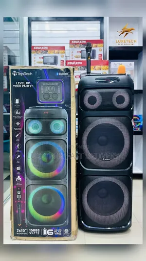 Top Tech Portable Speaker With Microphone for Karaoke, Party ,Speeches
