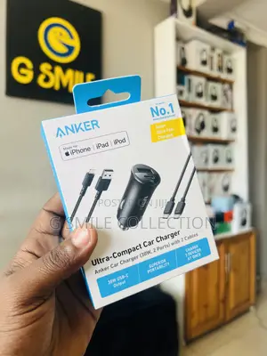 Anker Car Charger (30w, 2 Ports) With 2 Cables