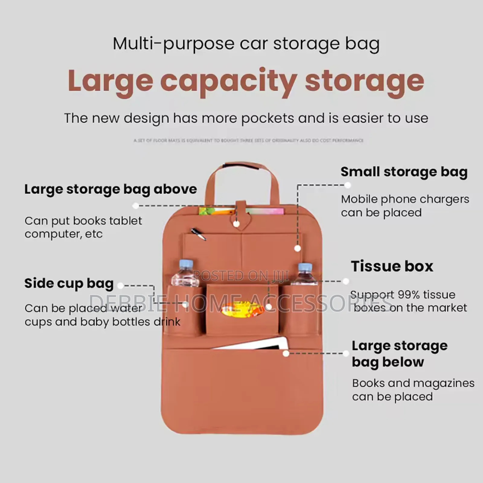 Multifunctional Car Seat Storage Bag