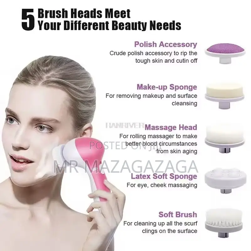 5 in 1 Face Cleansing Brush